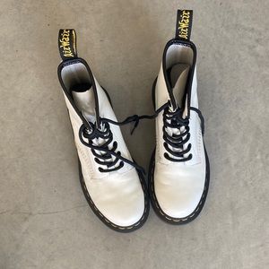 White Dr. Marten Boots